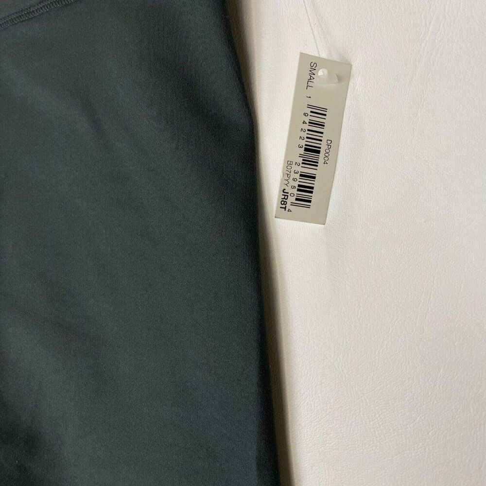 New Women Leggings Shorts High Waisted Yoga Small Hide Pocket Slate gray - Picture 12 of 12